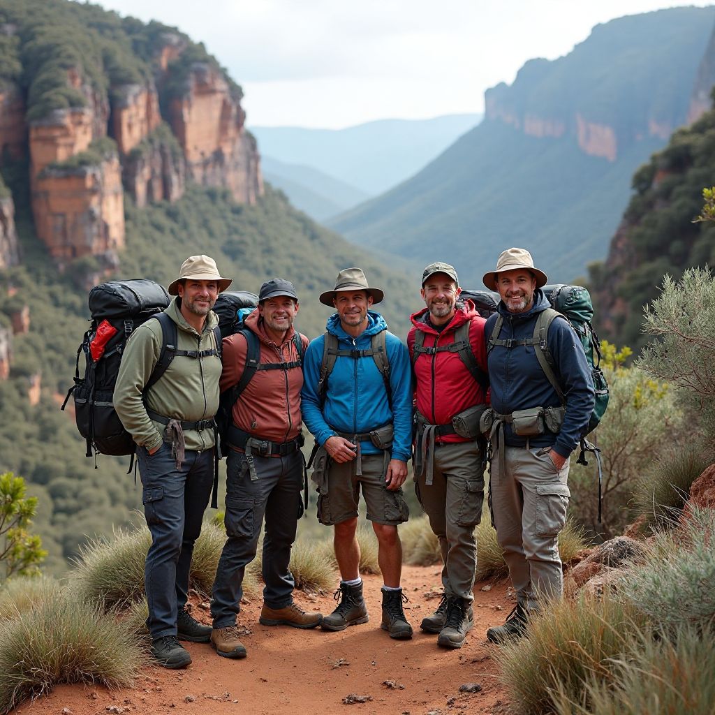 Crown Adventures founding team in Australian wilderness